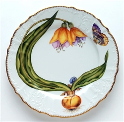 Flowers of Yesterday Yellow Buttercup Dinner Plate by Anna Weatherley