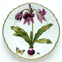Flowers of Yesterday Raspberry Lily Dinner Plate by Anna Weatherley
