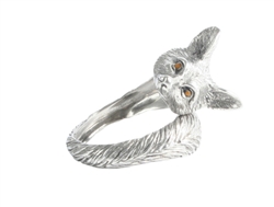 Pewter Fox Napkin Rings (Set of 4) by Vagabond House