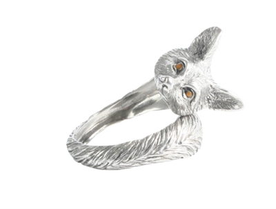 Pewter Fox Napkin Rings (Set of 4) by Vagabond House