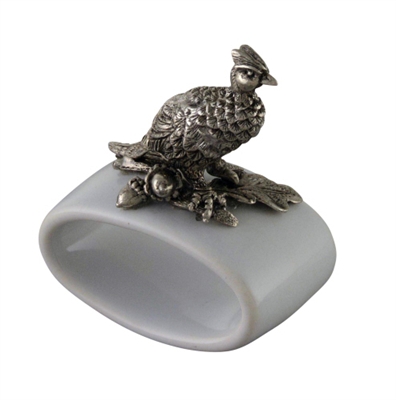 Pheasant Stoneware Napkin Ring by Vagabond House