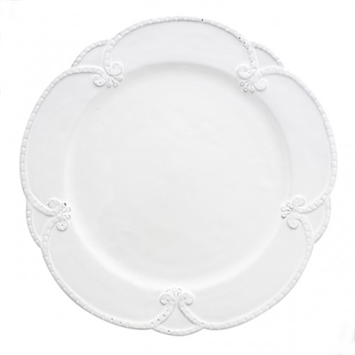 Bella Bianca Rosette Dinner Plate by Arte Italica