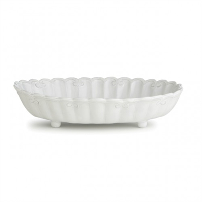 Bella Bianca Ribbon Shallow Serving Bowl by Arte Italica