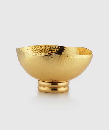 El Dorado Gold Tone Square Bowl 5" x 2.75" H by Mary Jurek Design