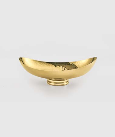 El Dorado Gold Tone Oval Bowl 9" by Mary Jurek Design