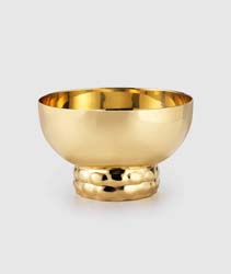 Helios Gold Tone Bowl w Footrim 6" x 3.75" by Mary Jurek Design