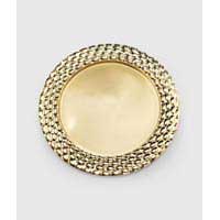 Helios Gold Tone Round Serving Tray 13" D by Mary Jurek Design