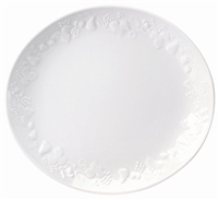 Blanc de Blanc Big Oval Steak Plate by Philippe Deshoulieres