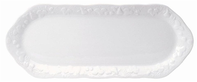Blanc de Blanc Rectangular Cake Platter by Philippe Deshoulieres
