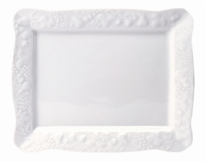 Blanc de Blanc Small Rectangular Tray by Philippe Deshoulieres