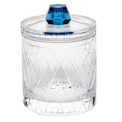 Aqua Bonbon Canister with Lid by Moser