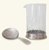 Mixing Glass & Cocktail Strainer Set by Match Pewter
