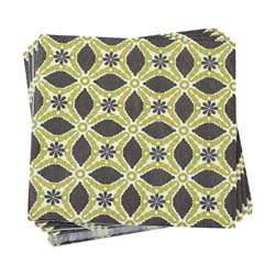 Bahia Green Paper Napkin 16" x 16" by Le Jacquard Francais