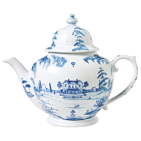 Country Estate Delft Blue Teapot Main House by Juliska