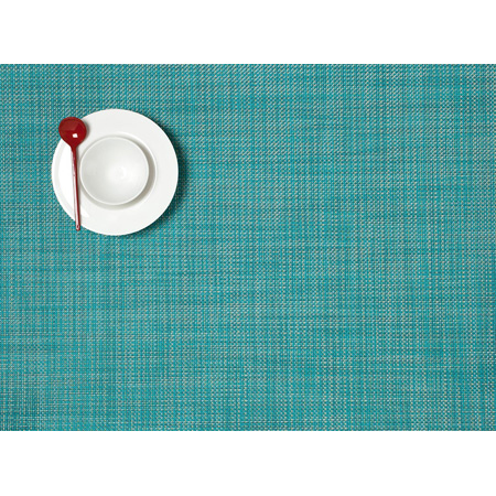 Chilewich - Mini Basketweave Turquoise Rectangle Placemats