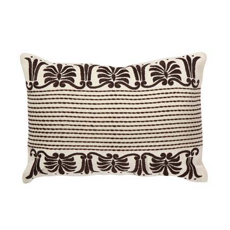 Corona Lumbar Pillow Brown by Bunny Williams Home