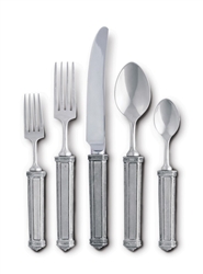 Leaf Pewter Handle 5-Piece Flatware Set by Vagabond House