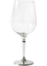 Classic Red Wine Glass with Pewter Stem by Vagabond House