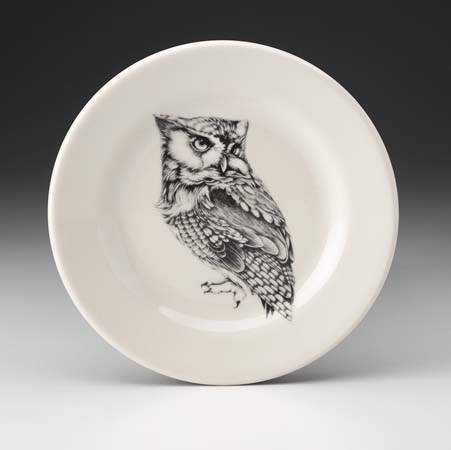 Screech Owl #1 Bistro Plate by Laura Zindel Design