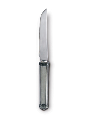 Leaf Pewter Handle Steak Knife Set (Set of 6) by Vagabond House