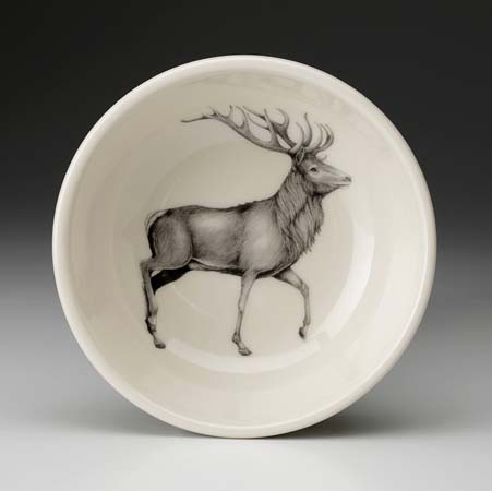 Red Buck Cereal Bowl by Laura Zindel Design