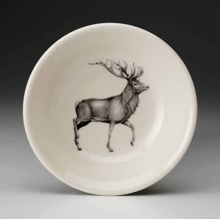 Red Buck Deer Sauce Bowl by Laura Zindel Design