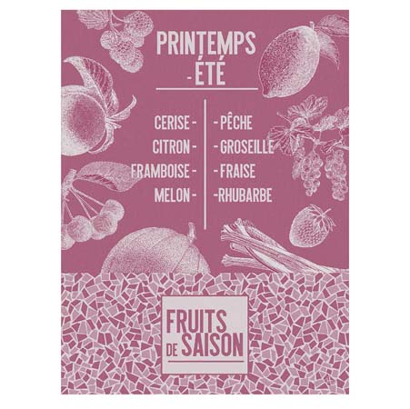 De Saison Fruits Pe Tea Towels (Pair) 24" x 31" by Le Jacquard Francais