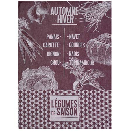 De Saison Legumes Tea Towels (Pair) 24" x 31" by Le Jacquard Francais