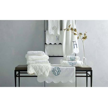 Cairo with Scallop Piping Luxury Towels by Matouk