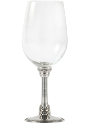 Medici Pewter Stem White Wine Glass by Vagabond House