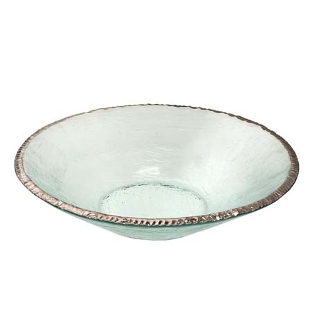 Edgey Round Bowl - 13 1/2" by Annieglass