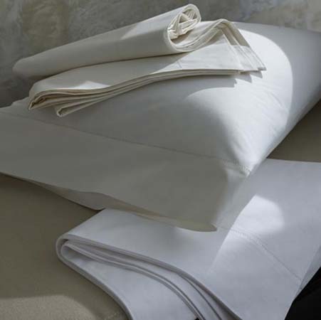 Classic Natural Percale Fitted Sheet by Scandia Home