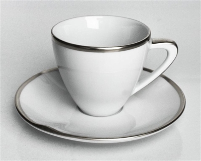 Simply Elegant Platinum Expresso Cup & Saucer by Anna Weatherley