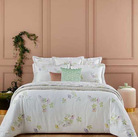Epure Floral Quilted Coverlet by Yves Delorme