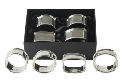 Colonial Pewter Napkin Rings (Set of 4) by Vagabond House