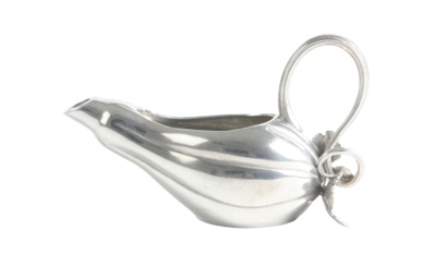 Gourd Pewter Gravy Boat by Vagabond House