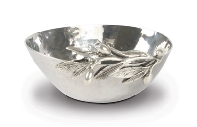 Olive Hammered Steel Serving Bowl (Single) by Vagabond House