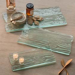 Grove Clear Plank Cheese Board by Annieglass