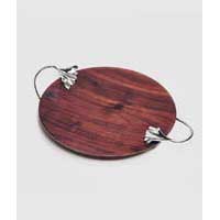 Ginkgo Wood Platter with Handles 14" by Mary Jurek Design