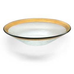 Roman 13.25" Antique Wok Bowl by Annieglass