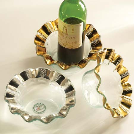 Ruffle 7.75" Wine Coaster by Annieglass