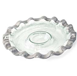 Ruffle 14.75" Round Chip & Dip Server by Annieglass