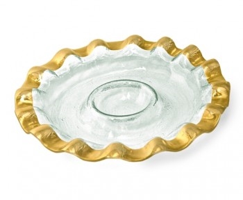 Ruffle Round Chip and Dip Server by Annieglass