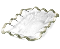 Ruffle 13 1/2 x 10 1/2" Bread Basket by Annieglass