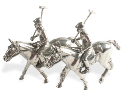 Pewter Polo Player Salt and Pepper Shakers by Vagabond House