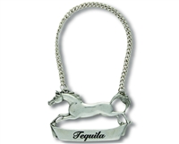 Galloping Steed Pewter Tequila Tag by Vagabond House