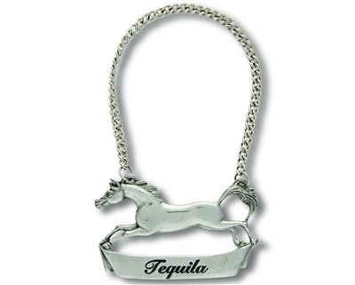 Galloping Steed Pewter Tequila Tag by Vagabond House