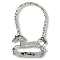 Galloping Steed Pewter Whiskey Tag by Vagabond House