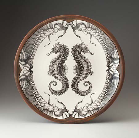 Seahorse Large Round Platter by Laura Zindel Design