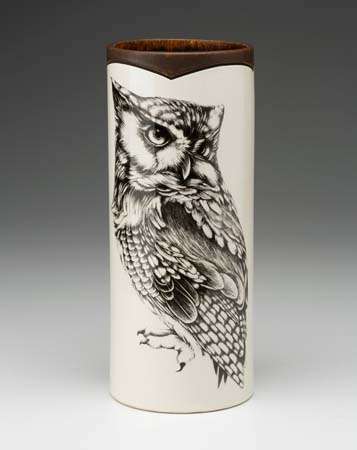 Screech Owl Large Vase by Laura Zindel Design